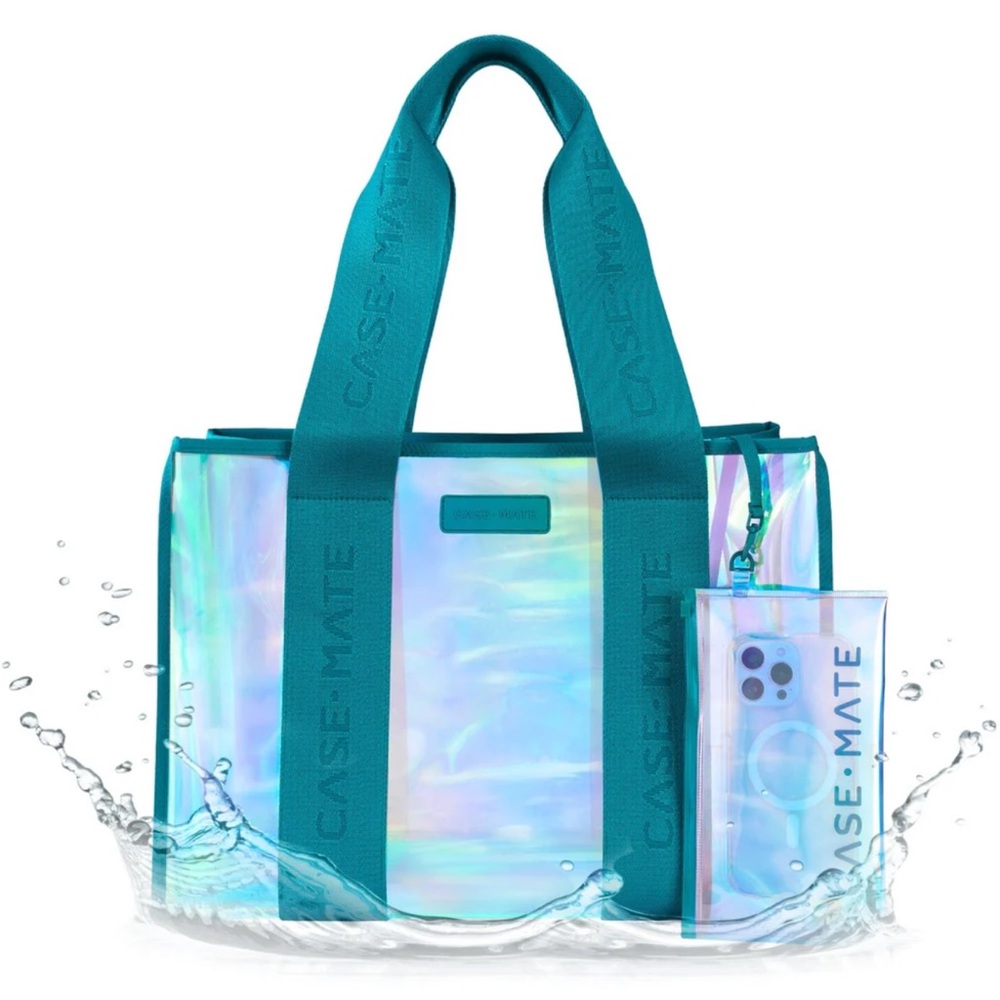 Case-Mate Teal and Iridescent Tote Bag